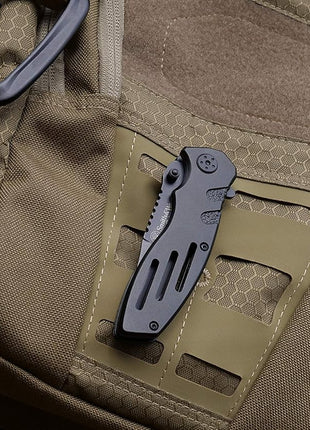 Smith & Wesson Accessories Extreme Ops SWA24S 7.1in S.S. Folding Knife with 3.1in Serrated Clip Point Blade and Aluminum Handle for Outdoor