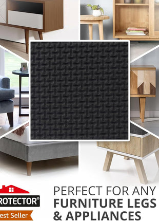 X-PROTECTOR Non Slip Furniture Pads – 12 Premium Furniture Grippers 3"! | Best SelfAdhesive Rubber Feet Furniture Feet – Ideal Non Skid Furniture Pad Floor Protectors – Keep Furniture in Place!