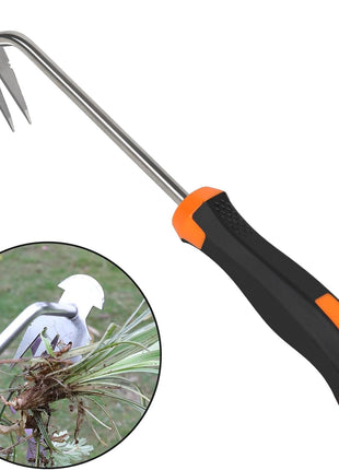Weed Remover Tool,Portable Garden Weeder Tool,New Gardening Weeding Tools,for Garden Hand Tools for Vegetable Gardening Backyard Farm Planting & Uprooting Weeding Tool (Rubber Handle)
