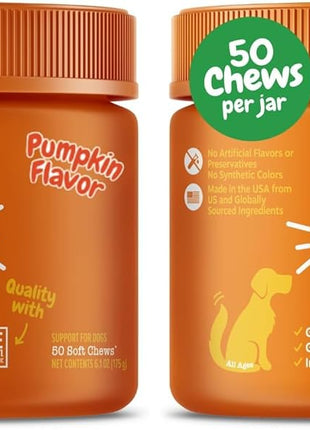 Zesty Paws Probiotics for Dogs, Digestive Enzymes Gut Flora, Digestive Health, Diarrhea & Bowel Support, DE111, Dog Probiotics Soft Chew for Pet Immune System, Chicken, 50 Ct (Pack of 2)