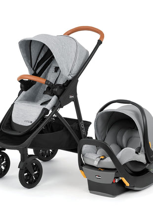 Chicco Corso LE ClearTex Modular Travel System with KeyFit Infant Car Seat | Canyon/Grey, baby travel stroller, 4 strolling modes, fits 4-30 lbs, newborn insert, one-hand compact fold