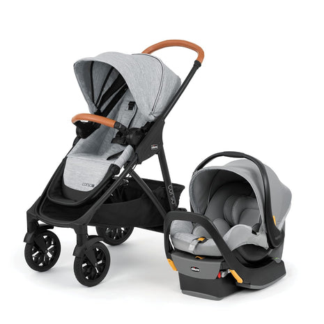 Chicco Corso LE ClearTex Modular Travel System with KeyFit Infant Car Seat | Canyon/Grey, baby travel stroller, 4 strolling modes, fits 4-30 lbs, newborn insert, one-hand compact fold