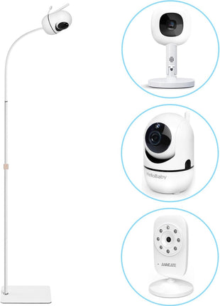 AISVAN Adjustable Height Baby Monitor Floor Stand Holder for Hellobaby HB6560/HB6550 HB65/HB66/HB248 Baby Monitor and Also Compatible with The Nanit Pro Smart Monitor & Flex Stand