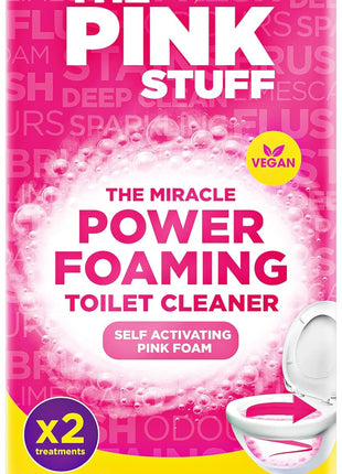 Stardrops - The Pink Stuff - The Miracle Power Foaming Toilet Cleaner - 2 Treatments - Self Activating Pink Foam Pack of 1 (7 Ounce) | 2 Treatments - Self Activating Pink Foam