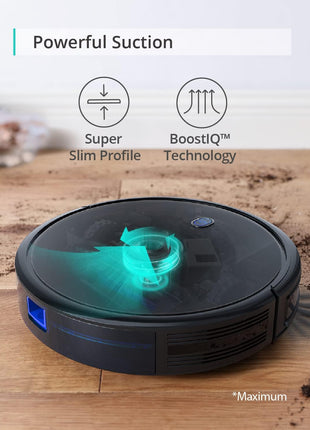 eufy Robot Vacuum 11S MAx, Super Thin, Powerful Suction, Quiet, Self Charging Robotic Vacuum Cleaner, Cleans Hard Floors to Medium Pile Carpets, Black