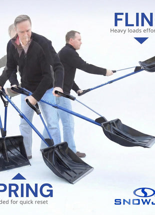 Snow Joe Snow Shovel with 18-Inch Blade and Assist Handle, 3.5 Lbs - Heavy-Duty Lightweight Shoveling Tool for Ice Removal, Shovelution SJ-SHLV01