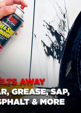 Stoner Car Care 91154 Tarminator Tar, Sap, and Asphalt Remover – Fast Acting Tar and Sap Remover for Cars – Clear Coat Safe Auto Cleaner for Paint, Chrome and Wheels – 10 oz