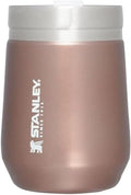Stanley GO Everyday Wine Tumbler 10 oz | Press Fit Drink Through Lid | Beverage, Coffee, and Cocktail Cup | Insulated Stainless Steel Wine Glass | BPA Free | Rose Quartz Glow