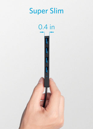 Anker USB Hub 4 Ports, Multiple USB 3.0 Hub, USB Splitter for Laptop, Extender for A Port Laptop, PC, Desktop and More [Charging Not Supported](2ft USB-A)