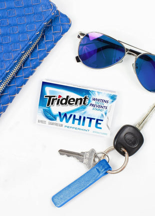 Trident White Peppermint Sugar-Free Chewing Gum, 9 Packs of 16 Pieces (144 Total Pieces)