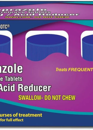 Ohm Omeprazole 20mg, 42 Delayed Release Tablets, Acid Reducer for Frequent Heartburn, 24 Hour Relief Heartburn Medicine, Helps Relieve Stomach & Chest Discomfort (6 Weeks of Supply, 42, Count)