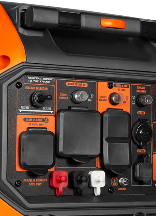 WEN 6800-Watt Dual Fuel RV-Ready Electric Start Portable Inverter Generator with Fuel Shut Off and CO Watchdog for Electric Vehicle Backup (DF680iX)
