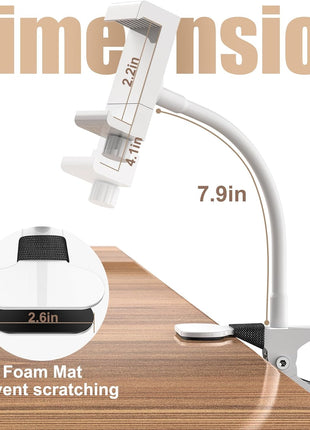 Baby Monitor Mount - Universal Adjustable Monitor Flex Stand for Hello Baby, Nanit Pro, Infant Optics, VTech & Most Baby Monitors - Detachable Arm Camera Clip Mount with Cute Stickers for Crib