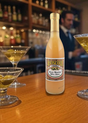 Boscoli Dirty Martini Olive Juice - 12.7 oz Bottle, Pack of 3, All Natural, Gluten-Free - Premium Cocktail Mixer for Martinis & Bloody Marys