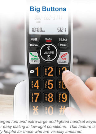 AT&T BL102-2 DECT 6.0 2-Handset Cordless Phone for Home with Answering Machine, Call Blocking, Caller ID Announcer, Audio Assist, Intercom, and Unsurpassed Range, Silver/Black
