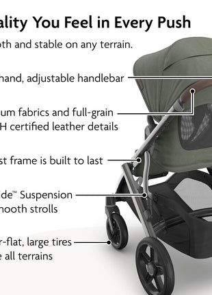 UPPAbaby Vista V3 Convertible Single-to-Double Stroller - Evelyn