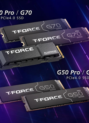 TEAMGROUP T-Force G50 512GB SLC Caching 3D TLC NAND NVMe InnoGrit PCIe Gen4x4 M.2 2280 Gaming SSD with Ultra-Thin Graphene Heat Spreader Works with PS5 Read/Write 5000/2500 MB/s TM8FFE512G0C129