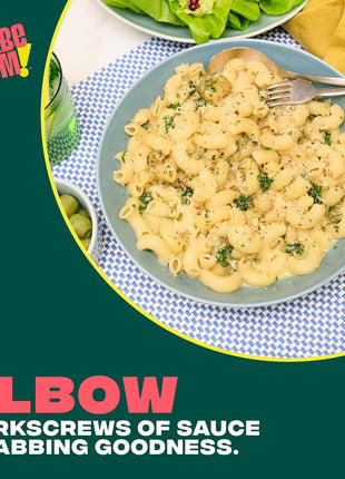Carbe Diem!, Elbows, Lower Net Carb Pasta with Traditional Flavor & Texture, 8 grams of Protein, 55% Fewer Net Carbs & Only 110 Calories Per Serving, Pack of 3