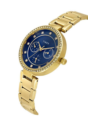 TIMEX Blue Round Dial Analog Women's Watch - TWEL18709