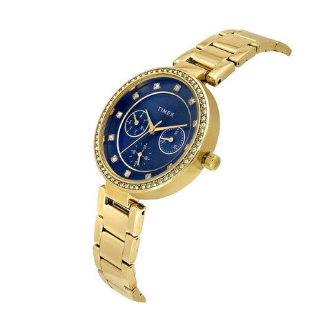 TIMEX Blue Round Dial Analog Women's Watch - TWEL18709