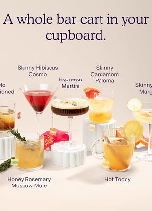 SAYSO Skinny Spicy Margarita Original Cocktail Tea Bag | Cocktail or Mocktail in Under 1 Min, Without Hot Water, <1G Sugar, 20 Calories, Non-GMO, Gluten-free, Kosher & Vegan Mixer, 8 count