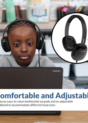 Cyber Acoustics 3.5mm Stereo Headphones for PCs and Other 3.5mm Devices in The Office, Classroom or Home (ACM-6004)