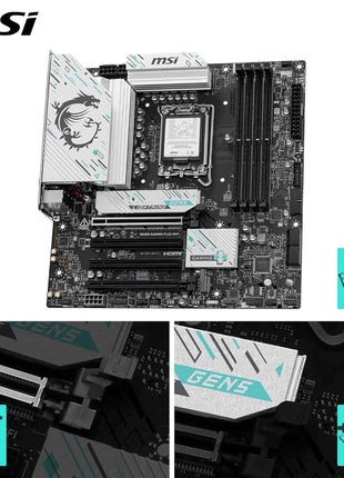 MSI B860M Gaming Plus WiFi Motherboard, mATX - Supports Intel Core Ultra Processors (Series 2), LGA 1851 - DDR5 Memory Boost 8800+ MT/s (OC), PCIe 5.0 x16, M.2 Gen5, Intel Killer 5G LAN, Wi-Fi 7