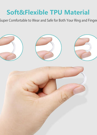 Invisible Ring Size Adjuster for Loose Rings Ring Adjuster Fit Wide Rings with Jewelry Polishing Cloth