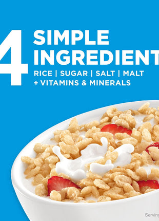 Kellogg's Rice Krispies Cold Breakfast Cereal, 8 Vitamins and Minerals, Rice Krispies Treats, Giant Size, Original, 24oz Box (1 Box)