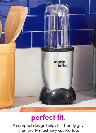 Magic Bullet Blender, Small, Silver, 11 Piece Set