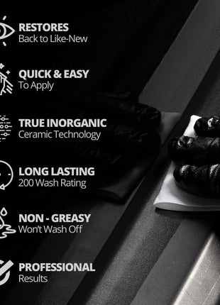 CERAKOTE? Ceramic Trim Coat Kit - Quick Plastic Trim Restorer - Ceramic Coating Guaranteed Restoration to Last Over 200 Washes ??A Ceramic Coating, Not a Dressing