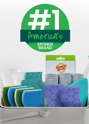 Scotch-Brite Zero Scratch Scrub Sponge, 6 Kitchen Sponges for Cleaning Around the Home, Bathroom & More, Scratch-Free Dish Scrubber, Multi-Surface Safe, Best for Nonstick Pots and Pans