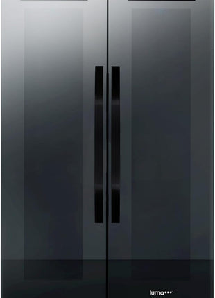 Luma Comfort Shadow Series Wine Cooler Refrigerator 12 Bottle & 39 Can Dual Temperature Zones, Freestanding Mirrored Wine and Beverage Fridge with Double-Layer Tempered Glass Door & Compressor Cooling