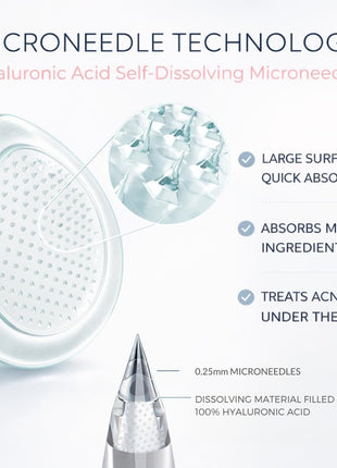 Microdart Pimple Patches- Cystic Acne Patch – Microneedle Pimple Patch for Face, Dark Spots & Blind Pimples- 18ct
