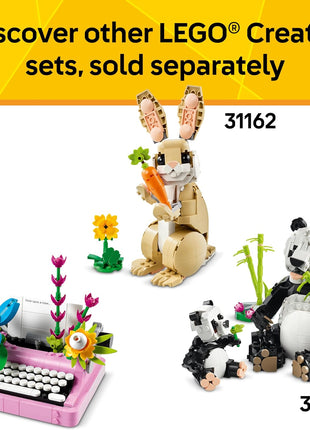 LEGO Creator 3 in 1 Playful Cat Toy - Building Toy with 3 Building Options, Cat, Dog, or Pigeon - Birthday Gift for Kids - Animal Figures for Kids, Girls and Boys, Ages 8+ - 31163