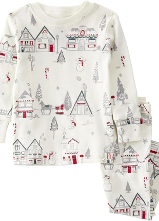 little planet by carter's Baby 2-Piece Pajamas Made with Organic Cotton, Blue Safari Animals, 3T
