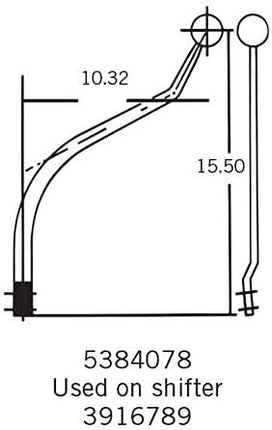Hurst 5384078 Chrome Plated Replacement Shifter Stick
