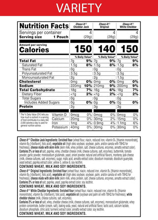 Cheez-It Cheese Crackers, Baked Snack Crackers, Lunch Snacks, Variety Pack, 12.1oz Box (12 Packs)