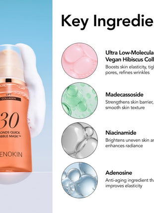 MENOKIN 30 Seconds Bubble Mask LIFT, Collagen Firming Face Mask, 3.21 fl oz