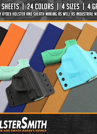 KYDEX Thermoform Sheet - (P1 Texture) - (.060 Thickness) - (8in x 12in) - (Black) - (2 Sheets) - DIY Holster Making, Airsoft Armor, Cosplay Uniforms, RC Models