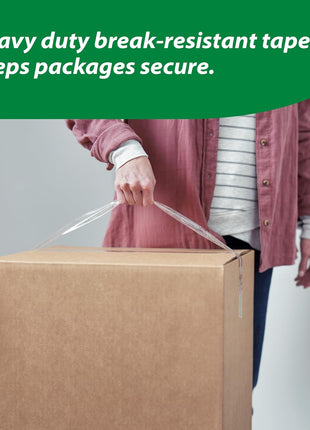 Duck HD Clear Packing Tape Refills - 6 Rolls of Heavy Duty Shipping and Moving Packing Tape - Clear Strong Packaging Tape for Boxes, Packing and Moving Supplies - 1.88 In. x 54.6 Yards (441962)