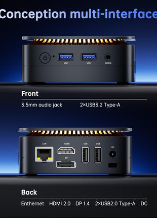 KAMRUI Pinova P1 Mini PC Win -11 Pro, AMD Ryzen R2544 Mini Computers (Beat 10110U/4300U/3500U, up to 3.7GHz), 16GB RAM 256GB SSD Micro Desktop PC, Triple 4K, Type-C, WiFi, BT for Business Home Office