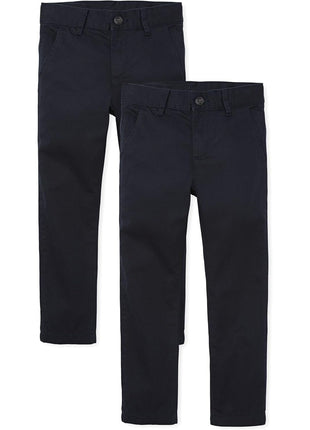 The Children's Place Boys Stretch Skinny Chino Pants,Black Single,8