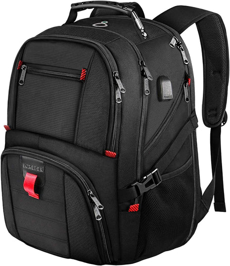 YOREPEK Large Laptop Backpack for Men, Heavy Duty Travel Backpack | Carry On Flight Approved, 17 Inch College Work Bookbag, Water Resistant Business Backpack for Men Women mochilas para hombres