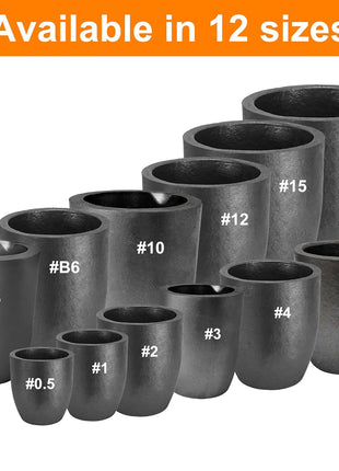 Nelyrho 6KG Graphite Crucible with Pouring Spout for Melting Metal | Silicon Carbide Crucible, Ideal for Melting, Casting & Refining Aluminum, Gold, Silver, Copper & Brass, 1800°C/3272°F