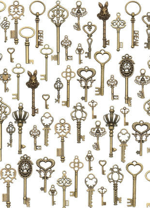 Hicarer 80 Pieces Antique Silver Pendants Charms Pendants Gothic Jewelry Making Accessory for DIY Necklace Bracelet