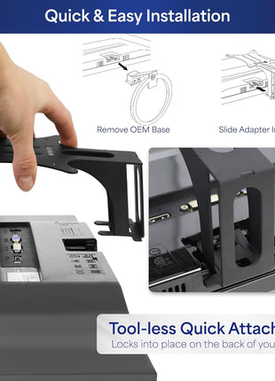 VIVO Quick Attach VESA Adapter Plate Mounting Bracket Designed for Compatible Acer and Viewsonic Monitors, R240HY bidx, SB220Q, RT240Y, R221Q, RT270, G227HQL, VX2276-smhd and More, Black, MOUNT-AR240H