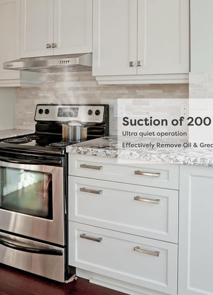 CIARRA Ductless Range Hood 30 inch Under Cabinet Hood Vent for Kitchen Ducted and Ductless Convertible CAS75918A