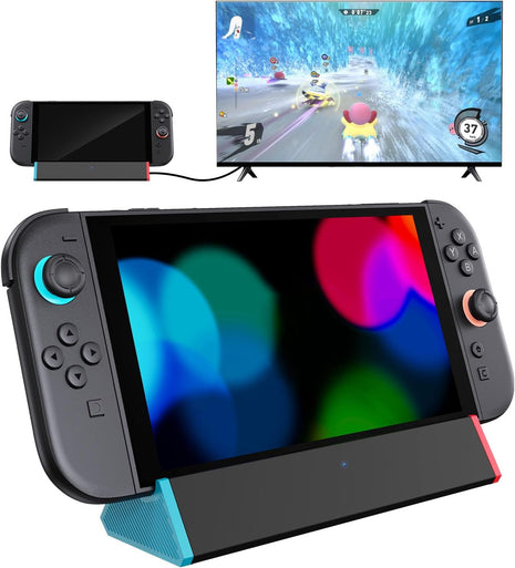 SIWIQU TV Dock Station for Nintendo Switch/Switch OLED, Portable TV Docking Station Replacement with 4K HDMI Adapter/Type C Port/USB Port for Official Nintendo Switch (for Switch/OLED)