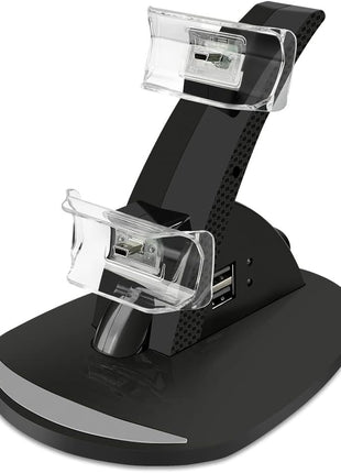 VSEER PS3 Controller Charger, Dual Console Charger Charging Docking Station Stand for PS3 with LED Indicators, Black